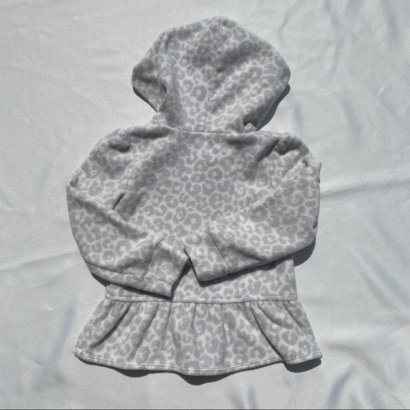 Childrens Place White/Grey Leopard Print Hoodie - Picture 9 of 15